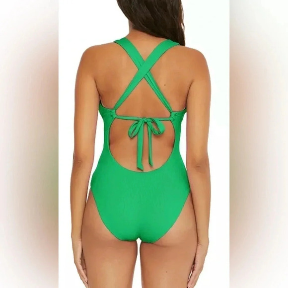 Becca MODERN EDGE PLUNGE One Piece Women’s Swimsuit Size M NWT - Picture 8 of 10